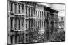 Black Manhattan Collection - Outside Buildings Facade-Philippe Hugonnard-Mounted Photographic Print