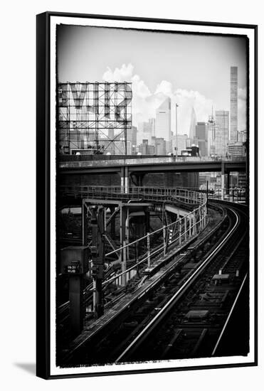 Black Manhattan Collection - Queens-Philippe Hugonnard-Framed Stretched Canvas