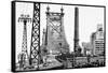 Black Manhattan Collection - Queensboro-Philippe Hugonnard-Framed Stretched Canvas