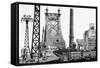 Black Manhattan Collection - Queensboro-Philippe Hugonnard-Framed Stretched Canvas