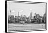 Black Manhattan Collection - Skyline New York City-Philippe Hugonnard-Framed Stretched Canvas