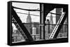 Black Manhattan Collection - Skyscrapers-Philippe Hugonnard-Framed Stretched Canvas