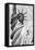 Black Manhattan Collection - Statue of Liberty-Philippe Hugonnard-Framed Stretched Canvas