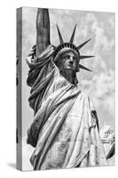 Black Manhattan Collection - Statue of Liberty-Philippe Hugonnard-Stretched Canvas