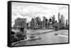 Black Manhattan Collection - The NYC Skyline-Philippe Hugonnard-Framed Stretched Canvas