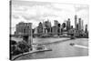 Black Manhattan Collection - The NYC Skyline-Philippe Hugonnard-Stretched Canvas