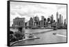 Black Manhattan Collection - The NYC Skyline-Philippe Hugonnard-Framed Stretched Canvas