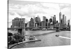 Black Manhattan Collection - The NYC Skyline-Philippe Hugonnard-Stretched Canvas