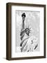 Black Manhattan Collection - The Statue of Liberty I-Philippe Hugonnard-Framed Photographic Print