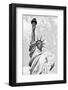 Black Manhattan Collection - The Statue of Liberty I-Philippe Hugonnard-Framed Photographic Print