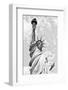 Black Manhattan Collection - The Statue of Liberty I-Philippe Hugonnard-Framed Photographic Print