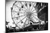 Black Manhattan Collection - The Wonder Wheel-Philippe Hugonnard-Mounted Photographic Print