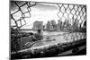 Black Manhattan Collection - Through the Fence-Philippe Hugonnard-Mounted Photographic Print