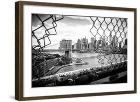 Black Manhattan Collection - Through the Fence-Philippe Hugonnard-Framed Photographic Print