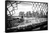 Black Manhattan Collection - Through the Fence-Philippe Hugonnard-Framed Stretched Canvas