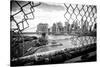 Black Manhattan Collection - Through the Fence-Philippe Hugonnard-Stretched Canvas