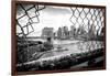 Black Manhattan Collection - Through the Fence-Philippe Hugonnard-Framed Photographic Print