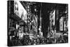 Black Manhattan Collection - Times Square by Night-Philippe Hugonnard-Stretched Canvas