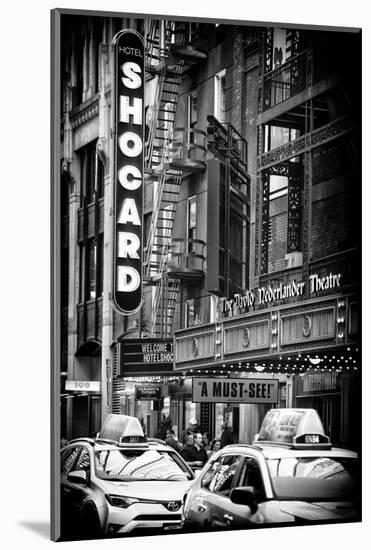 Black Manhattan Collection - Times Square Theatre-Philippe Hugonnard-Mounted Photographic Print