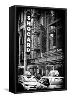 Black Manhattan Collection - Times Square Theatre-Philippe Hugonnard-Framed Stretched Canvas