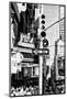 Black Manhattan Collection - Traffic Light Times Square-Philippe Hugonnard-Mounted Photographic Print