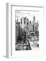 Black Manhattan Collection - View of the roofs-Philippe Hugonnard-Framed Photographic Print