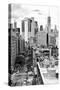 Black Manhattan Collection - View of the roofs-Philippe Hugonnard-Stretched Canvas