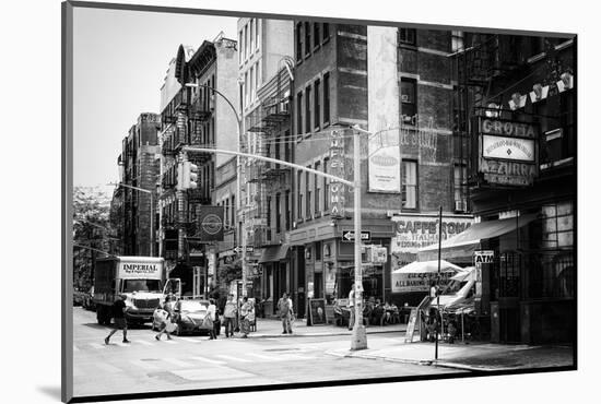 Black Manhattan Collection - Welcome to Little Italy-Philippe Hugonnard-Mounted Photographic Print