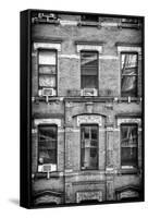 Black Manhattan Collection - Windows-Philippe Hugonnard-Framed Stretched Canvas