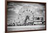 Black Manhattan Collection - Wonder Wheel-Philippe Hugonnard-Framed Photographic Print