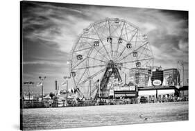 Black Manhattan Collection - Wonder Wheel-Philippe Hugonnard-Stretched Canvas