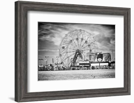 Black Manhattan Collection - Wonder Wheel-Philippe Hugonnard-Framed Photographic Print