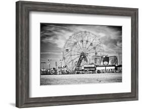 Black Manhattan Collection - Wonder Wheel-Philippe Hugonnard-Framed Photographic Print