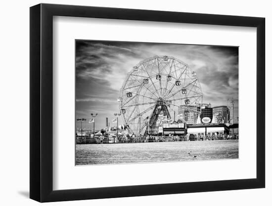 Black Manhattan Collection - Wonder Wheel-Philippe Hugonnard-Framed Photographic Print