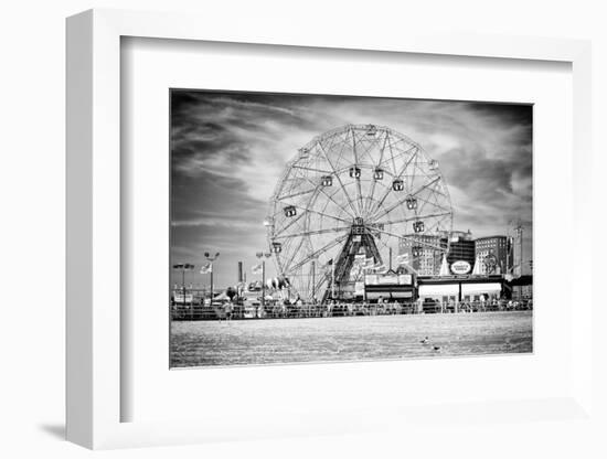 Black Manhattan Collection - Wonder Wheel-Philippe Hugonnard-Framed Photographic Print