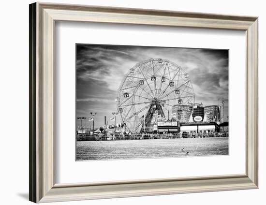 Black Manhattan Collection - Wonder Wheel-Philippe Hugonnard-Framed Photographic Print