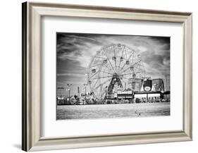 Black Manhattan Collection - Wonder Wheel-Philippe Hugonnard-Framed Photographic Print