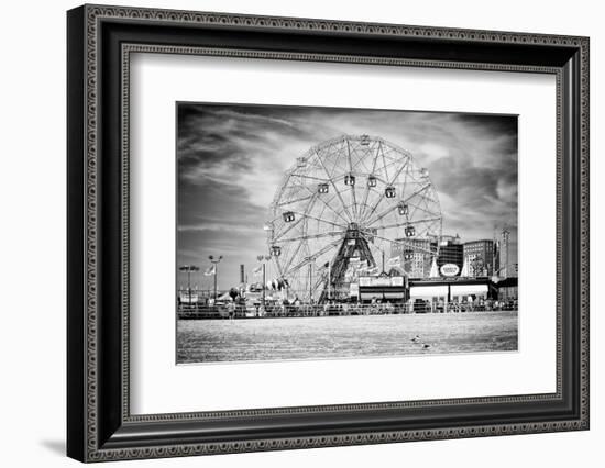 Black Manhattan Collection - Wonder Wheel-Philippe Hugonnard-Framed Photographic Print