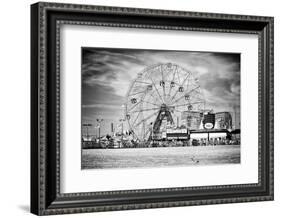 Black Manhattan Collection - Wonder Wheel-Philippe Hugonnard-Framed Photographic Print
