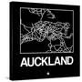 Black Map of Auckland-NaxArt-Stretched Canvas