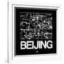 Black Map of Beijing-NaxArt-Framed Art Print