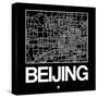 Black Map of Beijing-NaxArt-Stretched Canvas