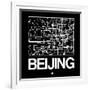 Black Map of Beijing-NaxArt-Framed Art Print