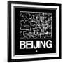 Black Map of Beijing-NaxArt-Framed Art Print