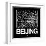 Black Map of Beijing-NaxArt-Framed Art Print