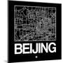 Black Map of Beijing-NaxArt-Mounted Art Print