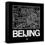 Black Map of Beijing-NaxArt-Framed Stretched Canvas