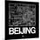 Black Map of Beijing-NaxArt-Mounted Art Print