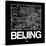 Black Map of Beijing-NaxArt-Stretched Canvas