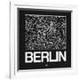 Black Map of Berlin-NaxArt-Framed Art Print